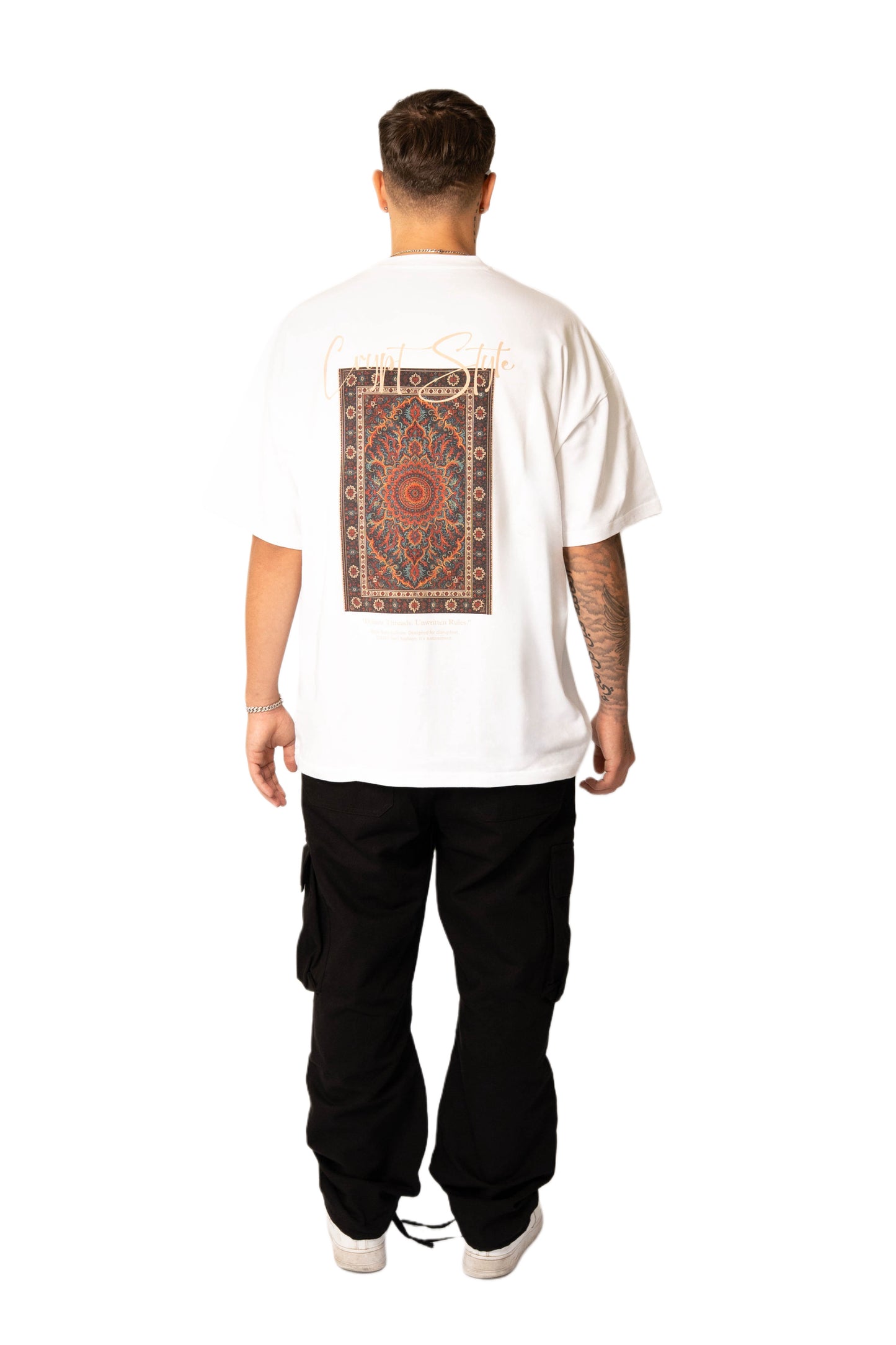 WHITE ORIENT OVERSIZED TEE