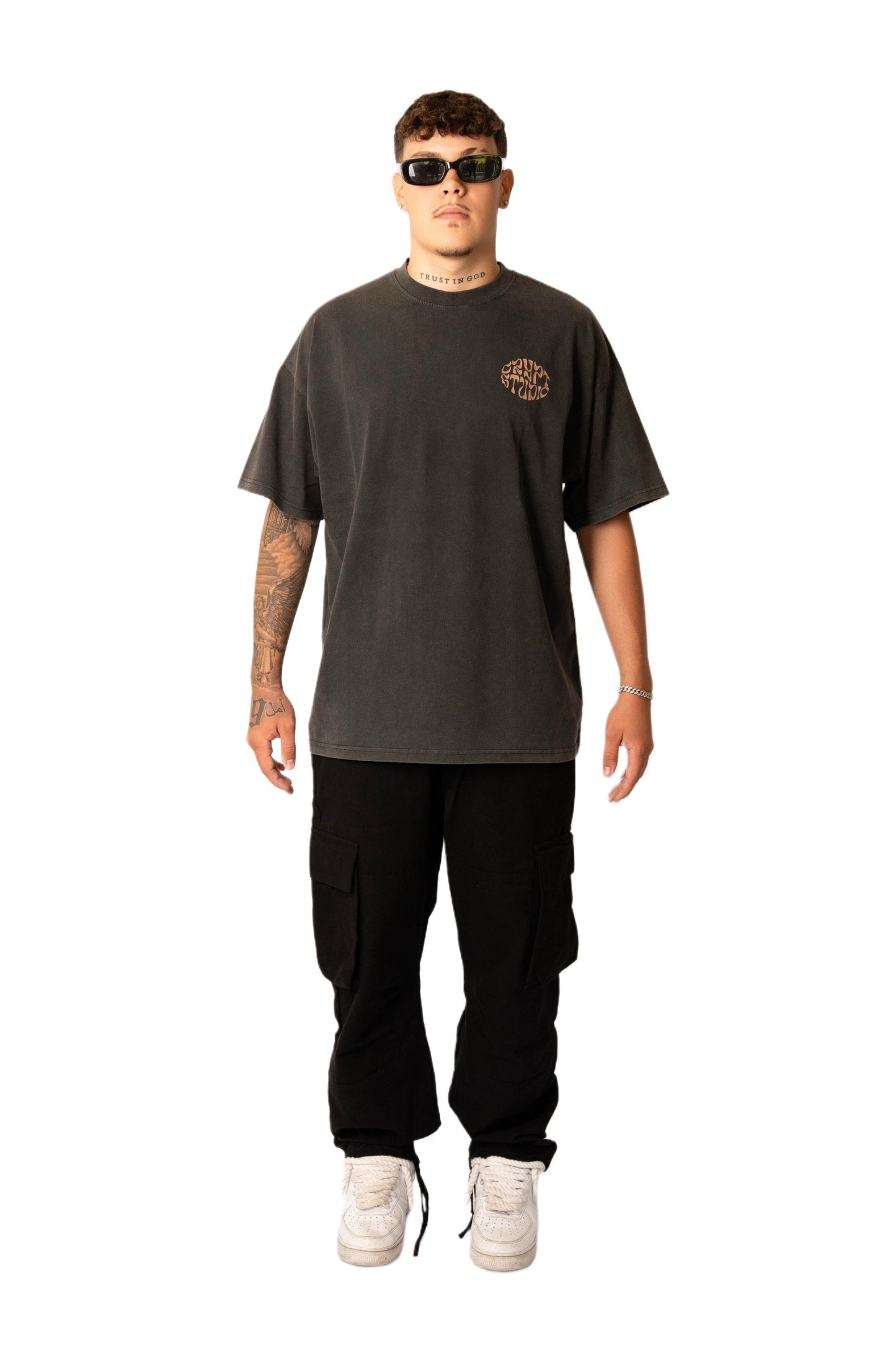 VINTAGE BLACK ORIENT OVERSIZED TEE