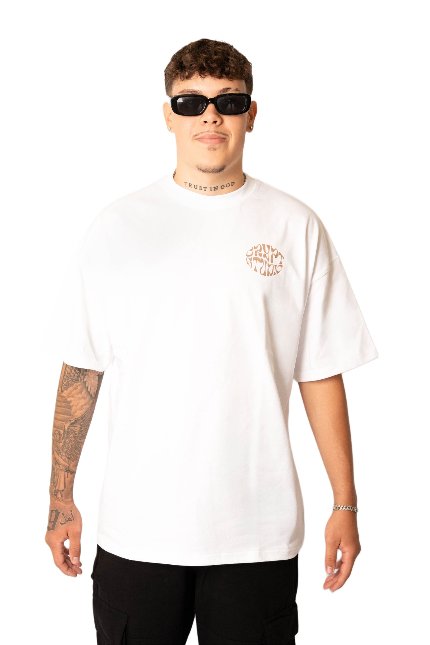 WHITE ORIENT OVERSIZED TEE