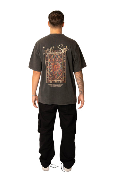 VINTAGE BLACK ORIENT OVERSIZED TEE