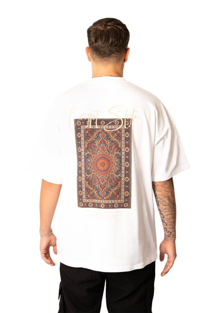 WHITE ORIENT OVERSIZED TEE