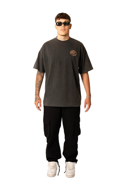 VINTAGE BLACK ORIENT OVERSIZED TEE
