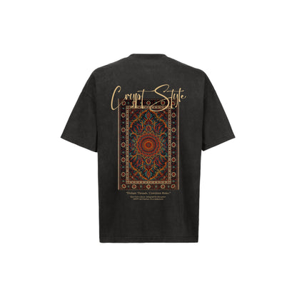 VINTAGE BLACK ORIENT OVERSIZED TEE